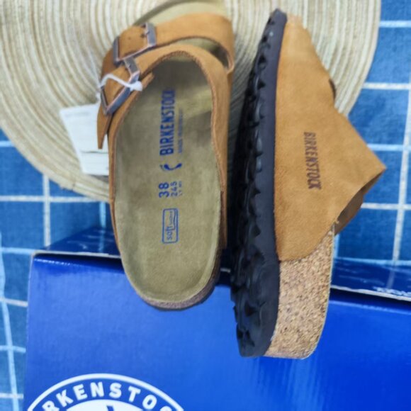 NWT🛴|🛴 Birkenstock Mayari Narrow Sandals - Truffle Suede w/ Luxury Kit - Picture 6 of 6